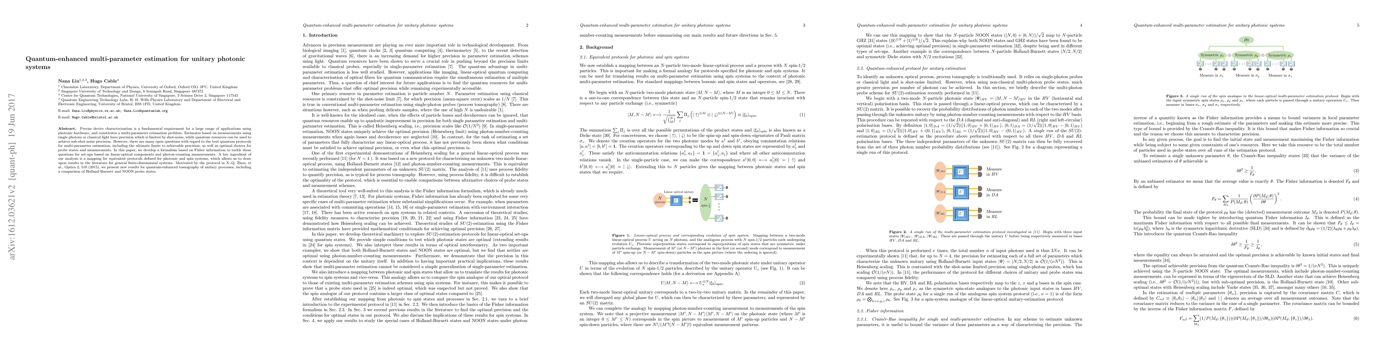 Thumbnail for Quantum-enhanced multi-parameter estimation for unitary photonic systems
