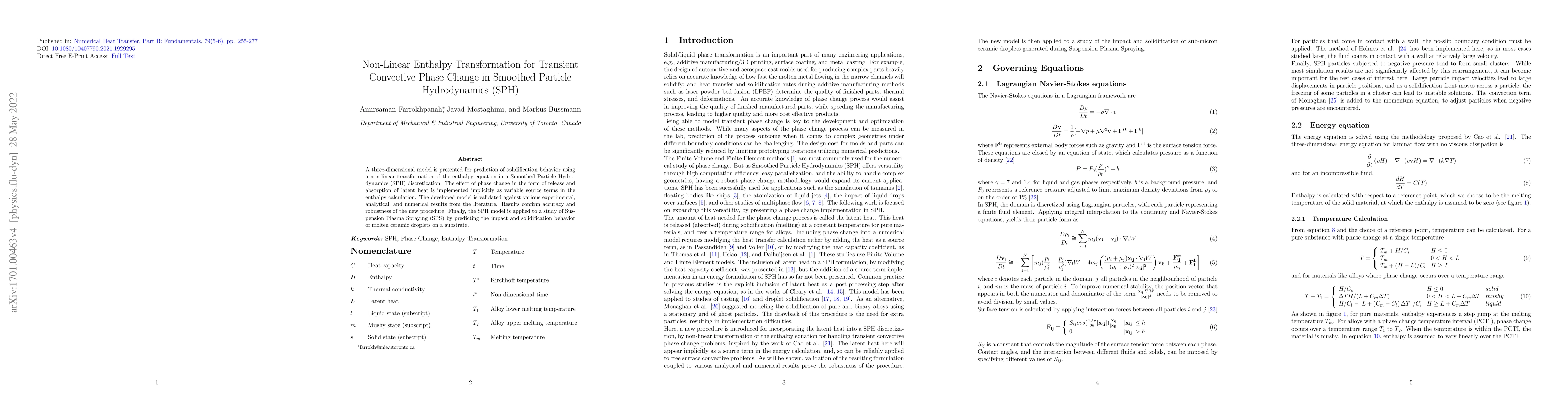 Thumbnail for Nonlinear enthalpy transformation for transient convective phase change
  in Smoothed Particle Hydrodynamics (SPH)