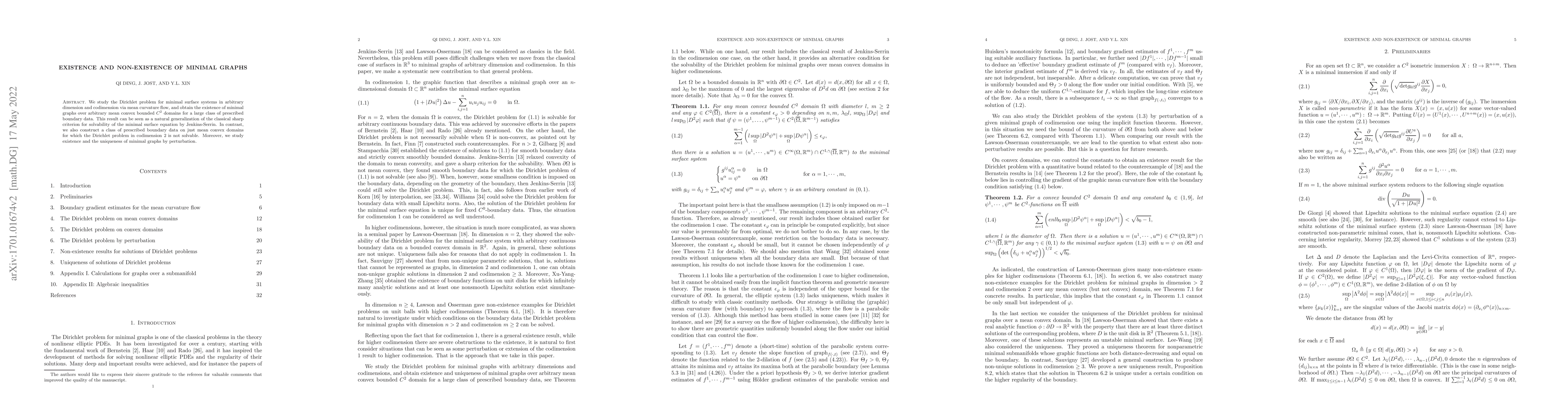 Thumbnail for Existence and non-existence of minimal graphs