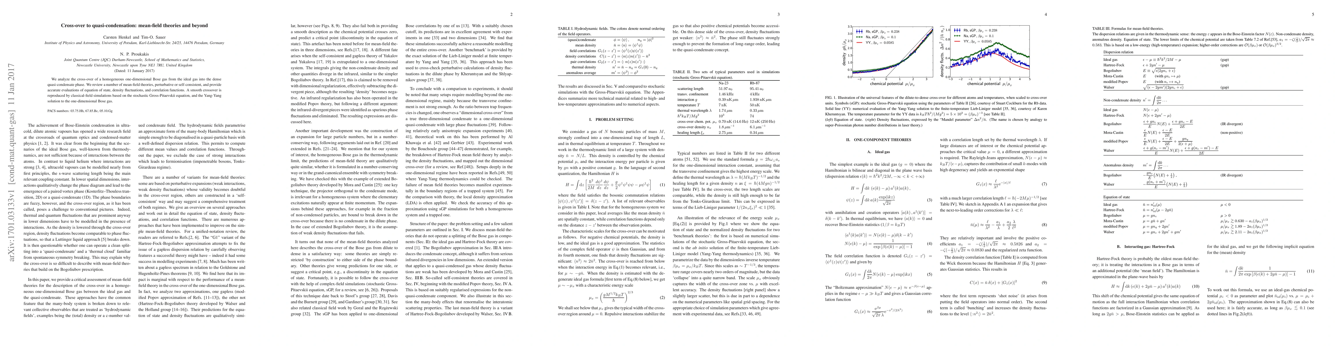 Thumbnail for Cross-over to quasi-condensation: mean-field theories and beyond