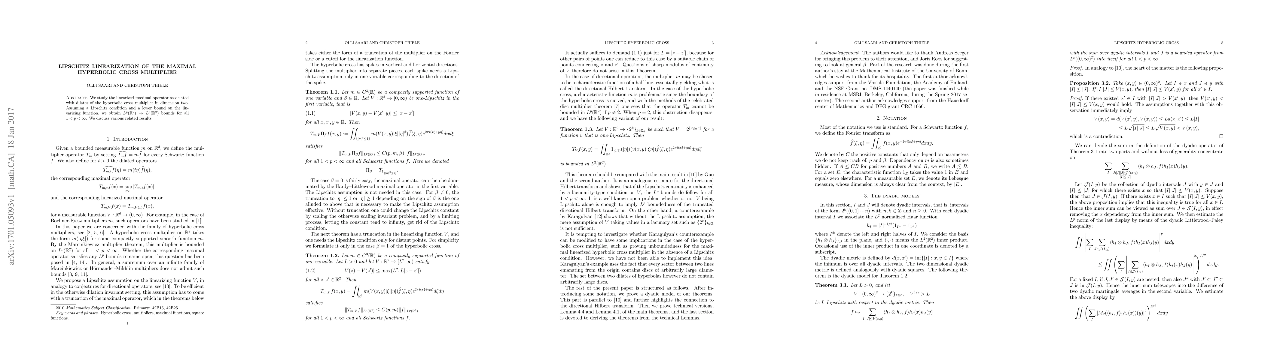 Thumbnail for Lipschitz linearization of the maximal hyperbolic cross multiplier