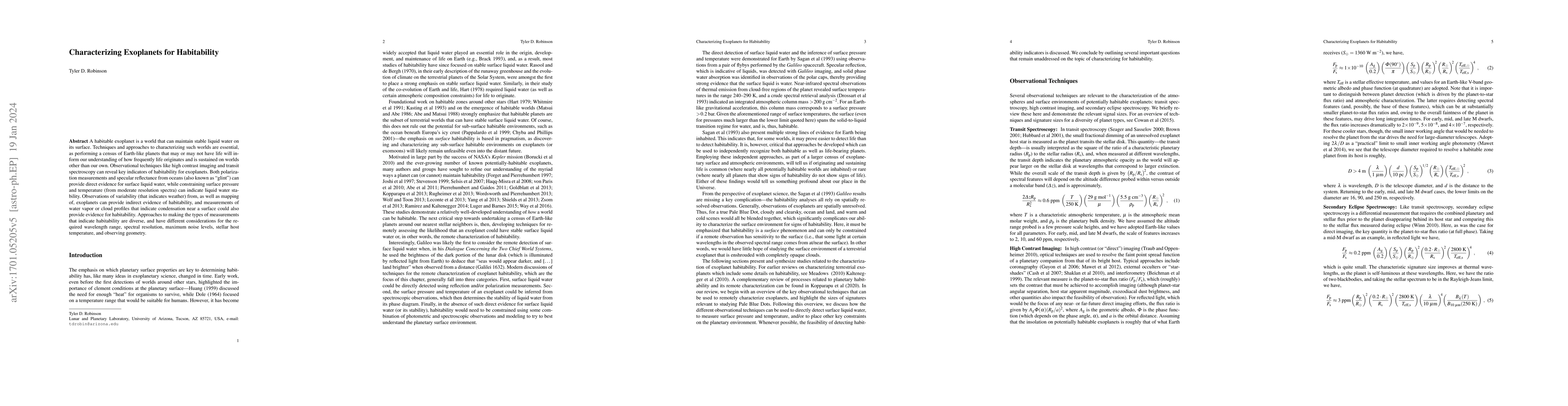 Thumbnail for Characterizing Exoplanet Habitability