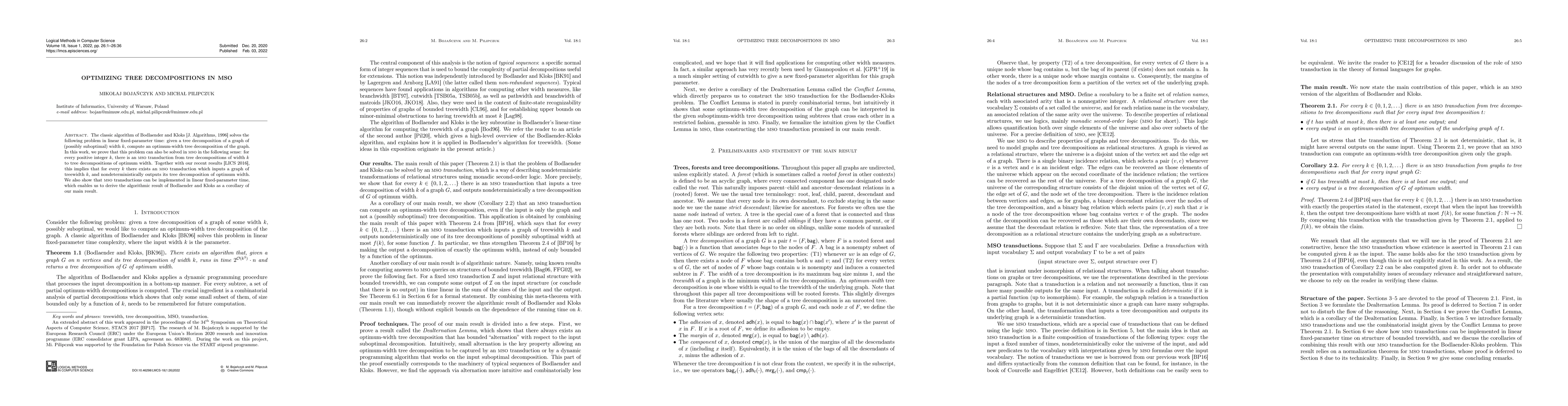 Thumbnail for Optimizing tree decompositions in MSO