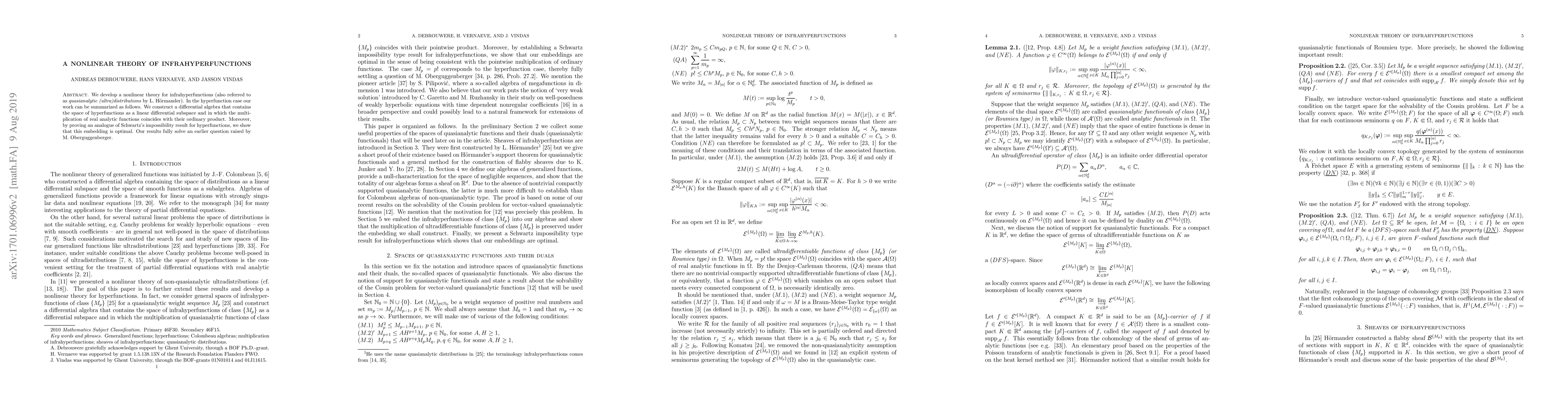 Thumbnail for A non-linear theory of infrahyperfunctions