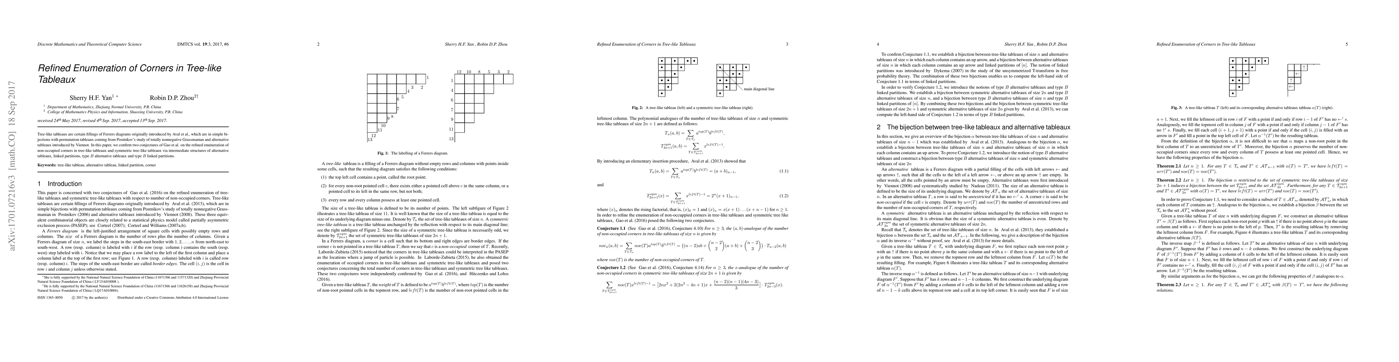 Thumbnail for Refined Enumeration of Corners in Tree-like Tableaux