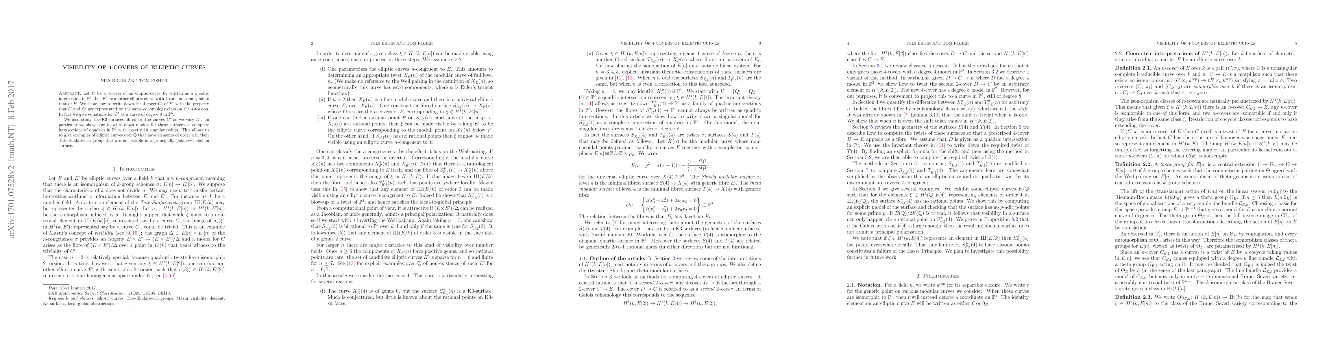 Thumbnail for Visibility of 4-covers of elliptic curves
