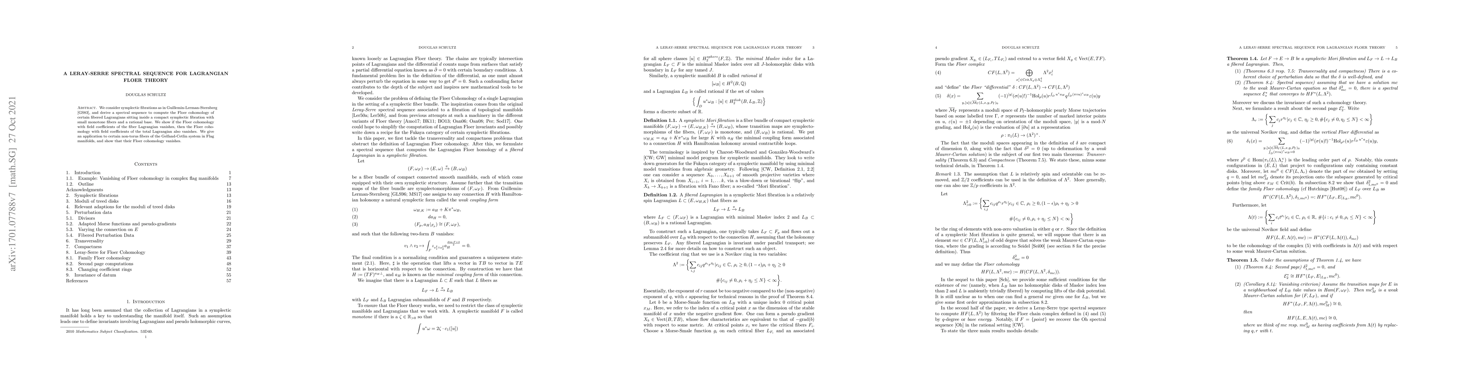 Thumbnail for A Leray-Serre spectral sequence for Lagrangian Floer theory