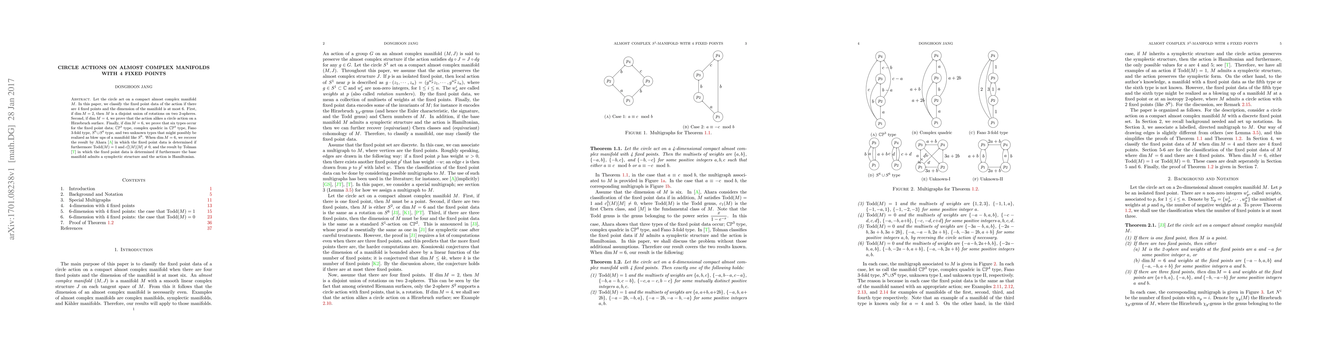 Thumbnail for Circle actions on almost complex manifolds with 4 fixed points
