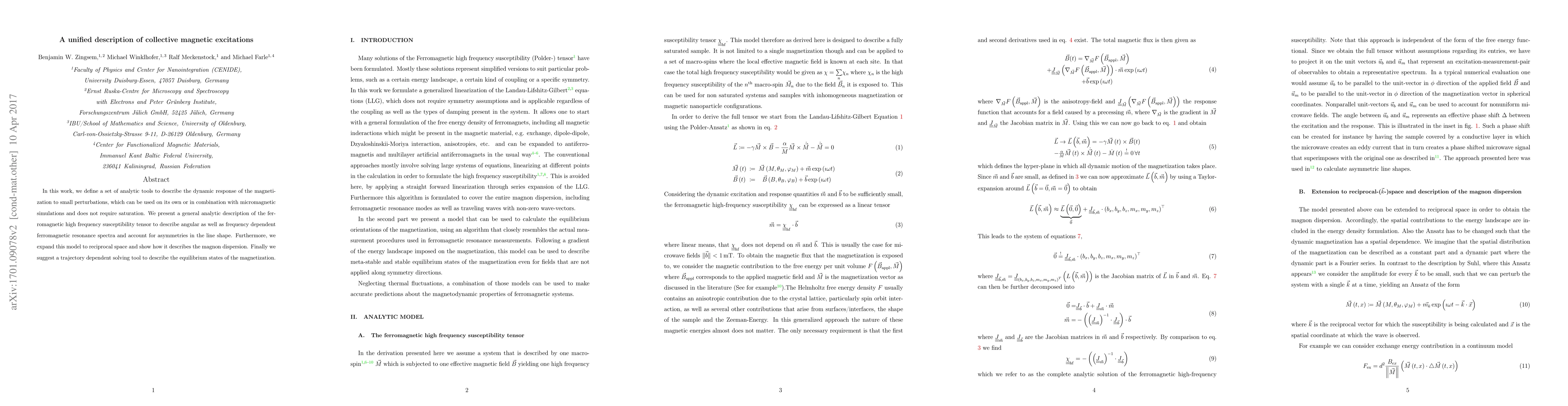 Thumbnail for A unified description of collective magnetic excitations