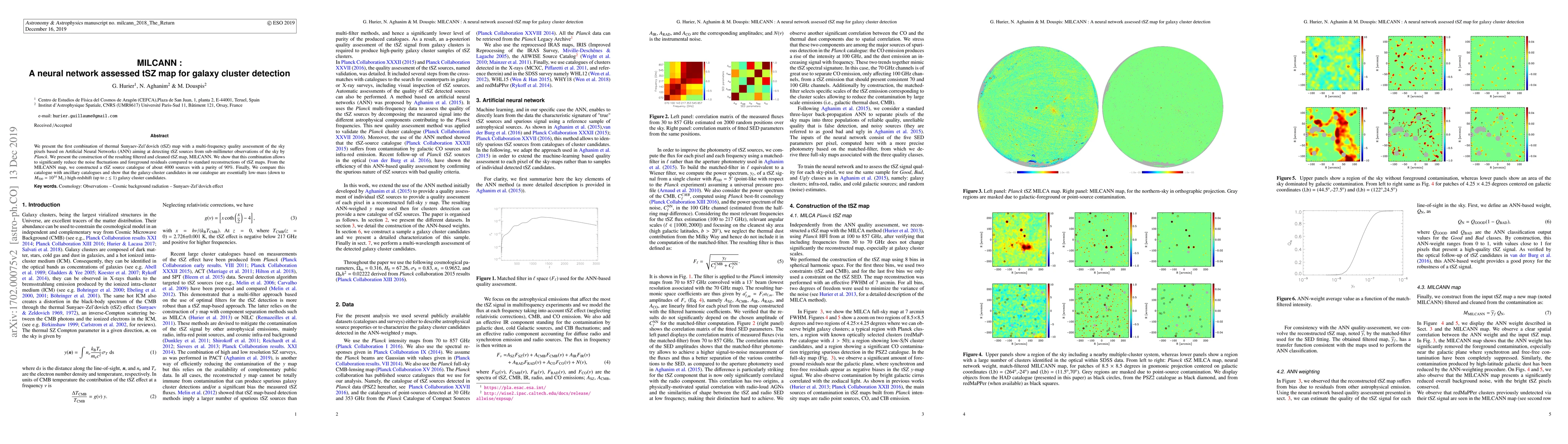 Thumbnail for MILCANN : A neural network assessed tSZ map for galaxy cluster detection