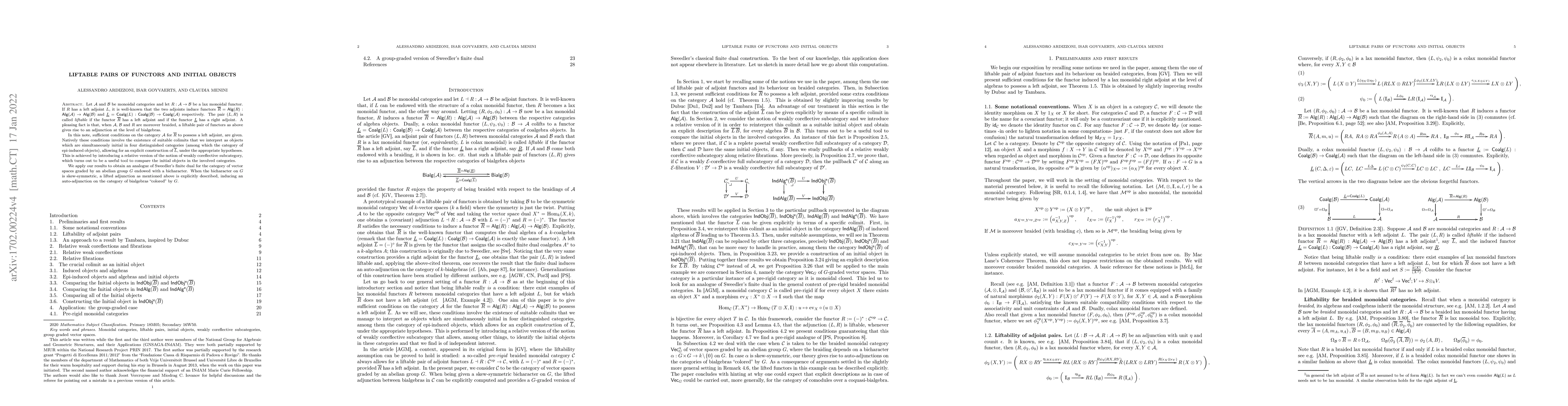 Thumbnail for Liftable pairs of functors and Initial objects