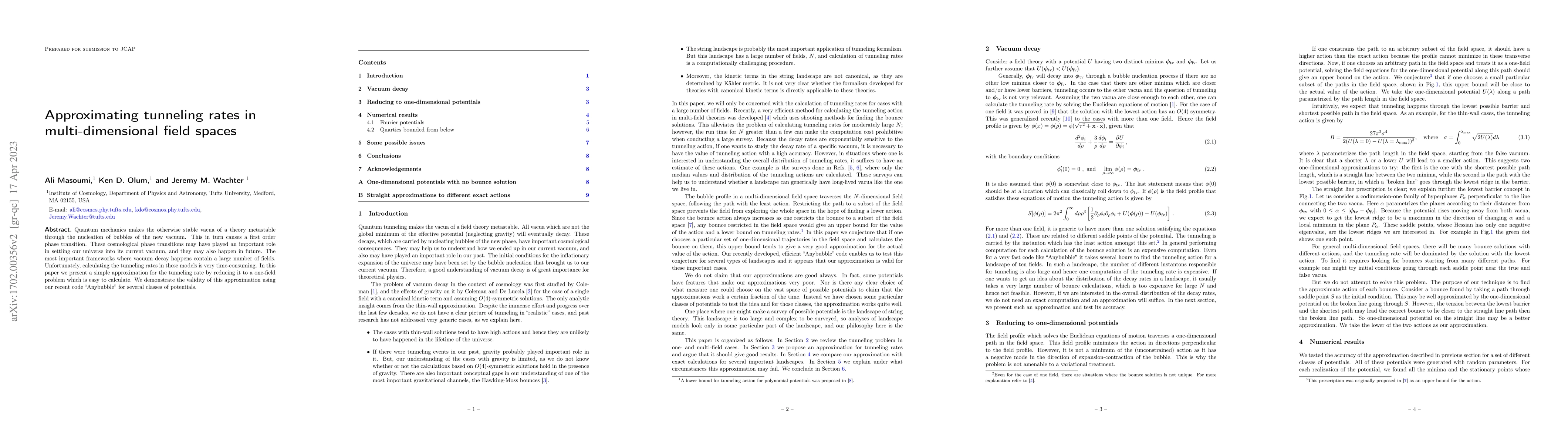 Thumbnail for Approximating tunneling rates in multi-dimensional field spaces