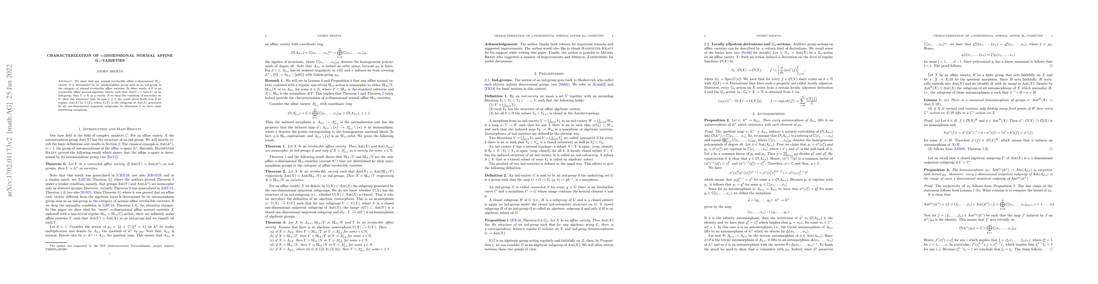 Thumbnail for Characterization of $n$-dimensional normal affine $SL_n$ -varieties