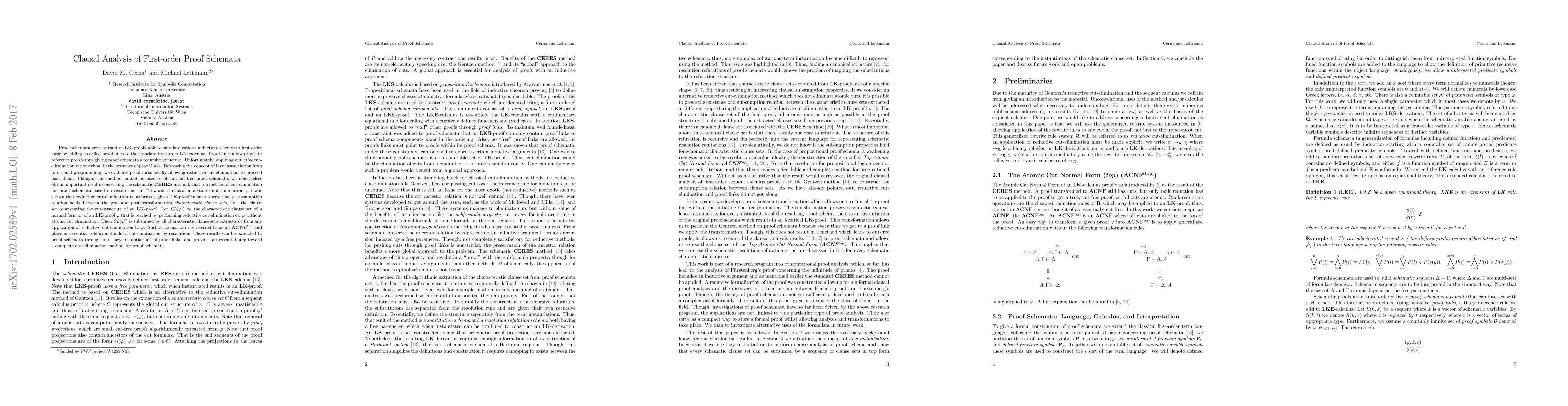 Thumbnail for Clausal Analysis of First-order Proof Schemata