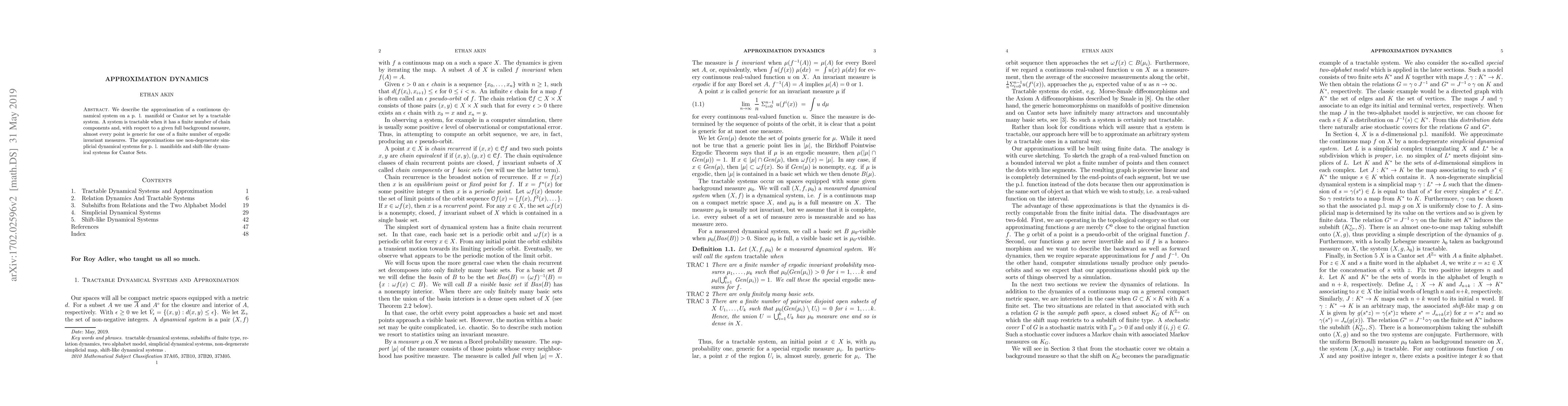 Thumbnail for Approximation Dynamics