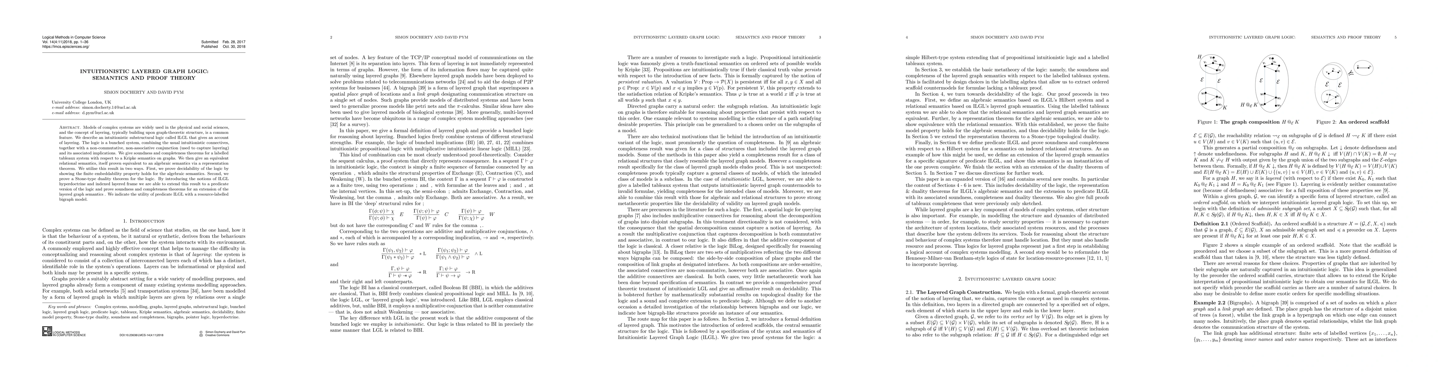 Thumbnail for Intuitionistic Layered Graph Logic: Semantics and Proof Theory