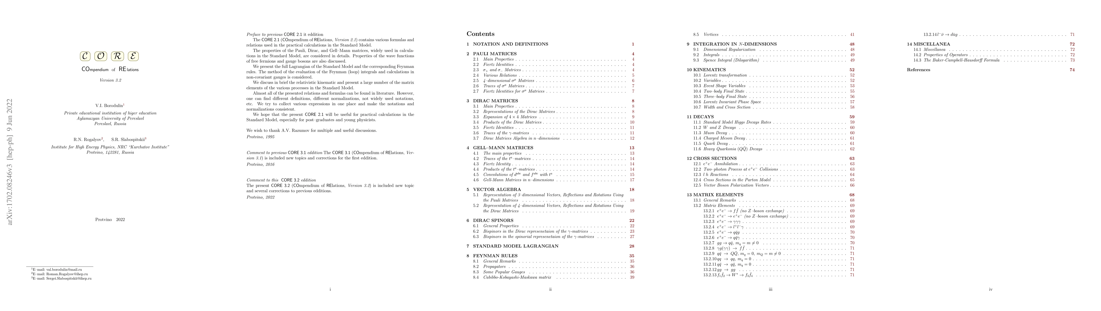 Thumbnail for CORE 3.2 (COmpendium of RElations, Version 3.2)