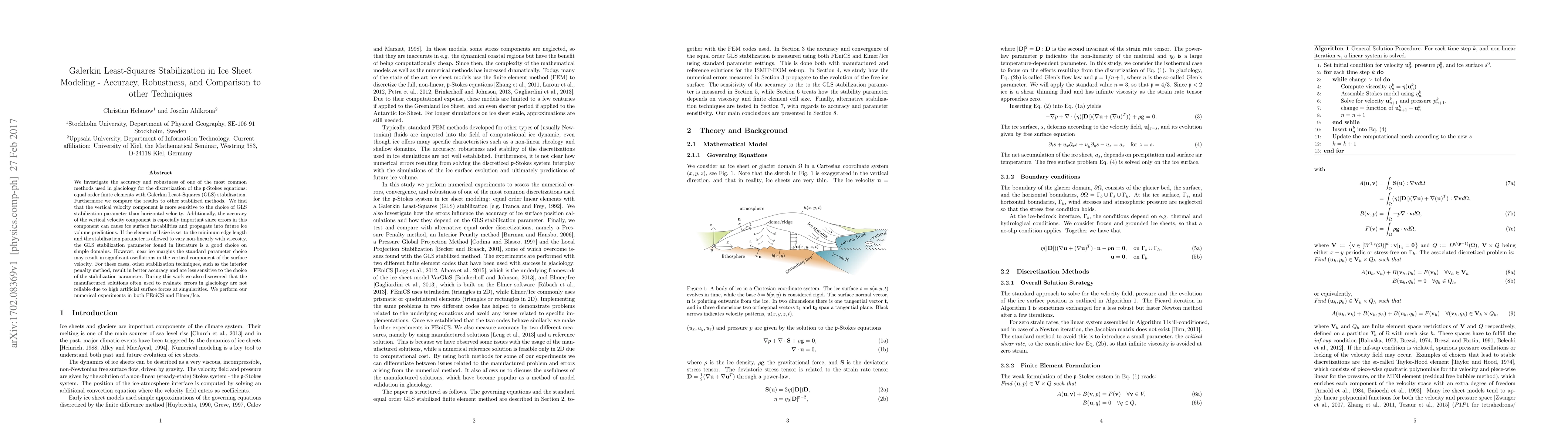 Thumbnail for Galerkin Least-Squares Stabilization in Ice Sheet Modeling - Accuracy,
  Robustness, and Comparison to other Techniques