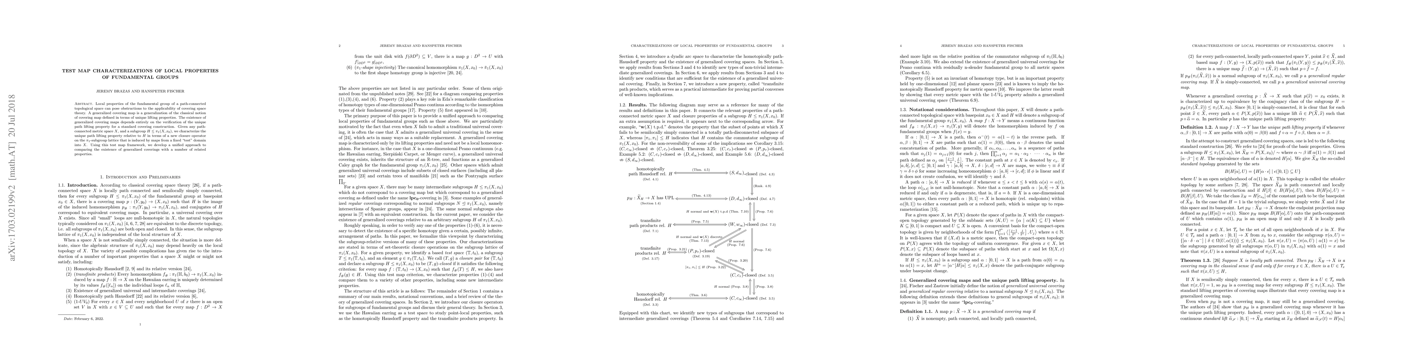 Thumbnail for Test map characterizations of local properties of fundamental groups