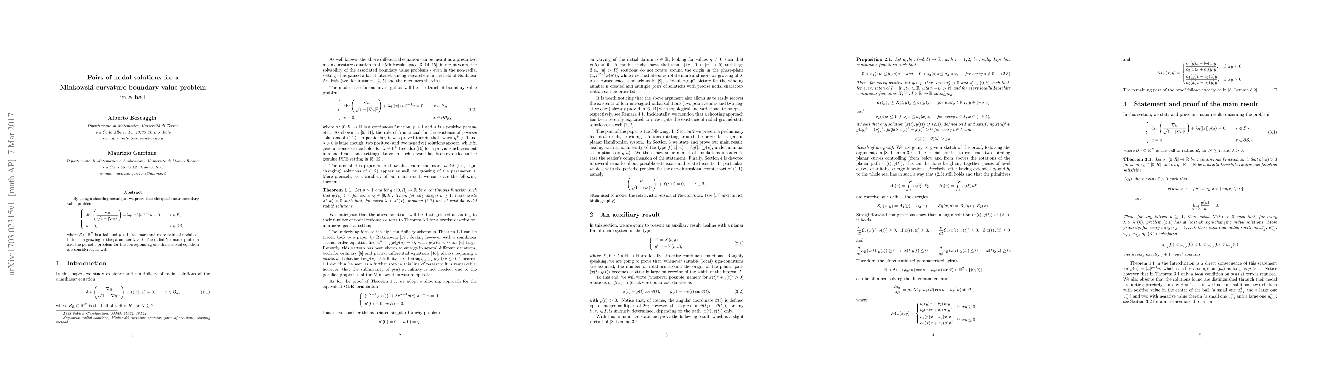 Thumbnail for Pairs of nodal solutions for a Minkowski-curvature boundary value
  problem in a ball