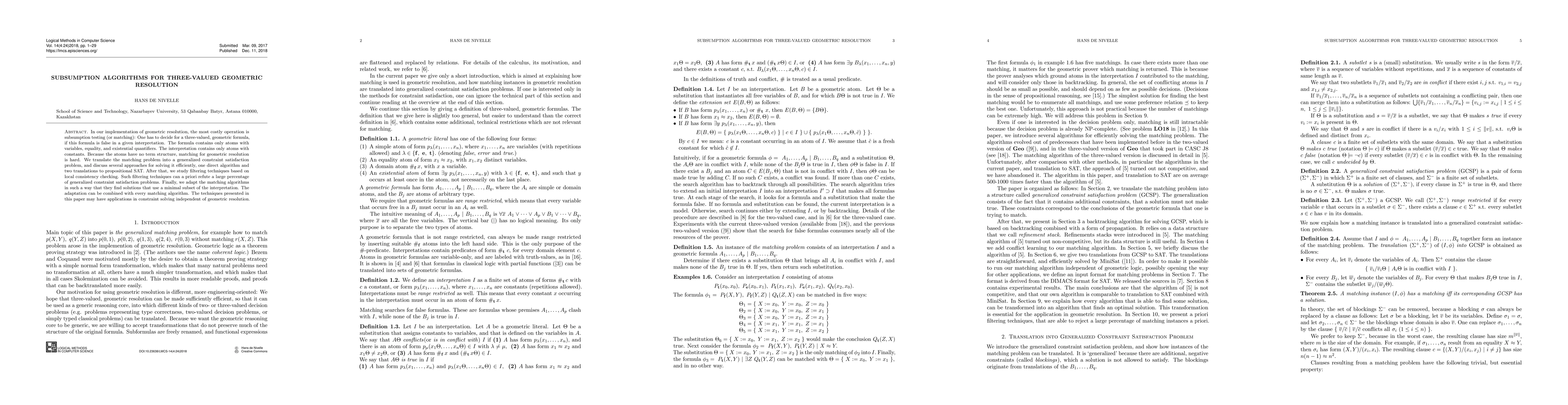 Thumbnail for Subsumption Algorithms for Three-Valued Geometric Resolution