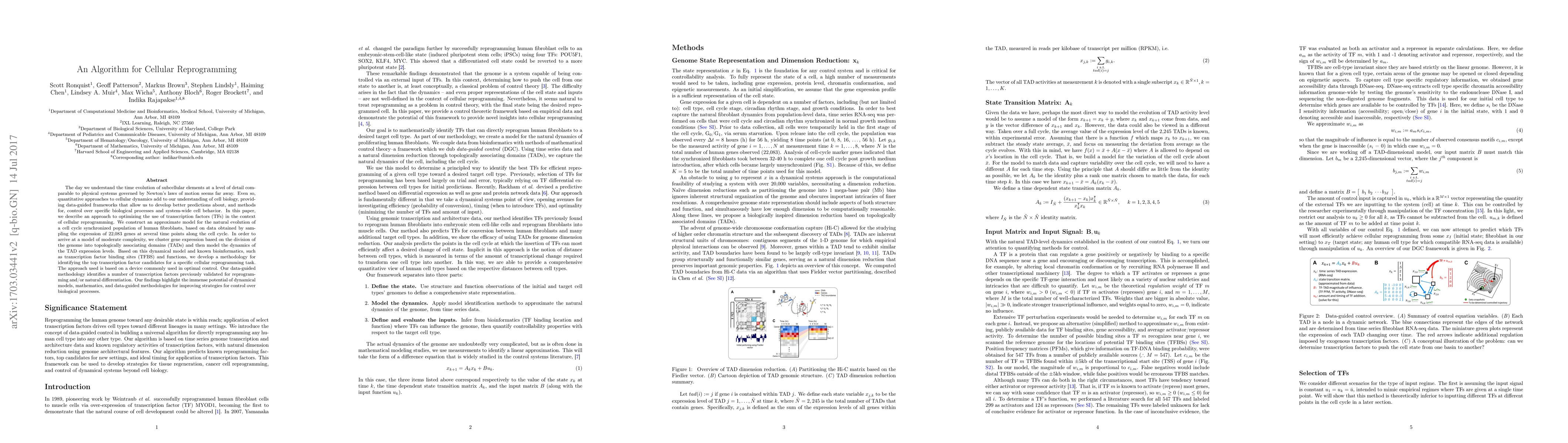 Thumbnail for An Algorithm for Cellular Reprogramming