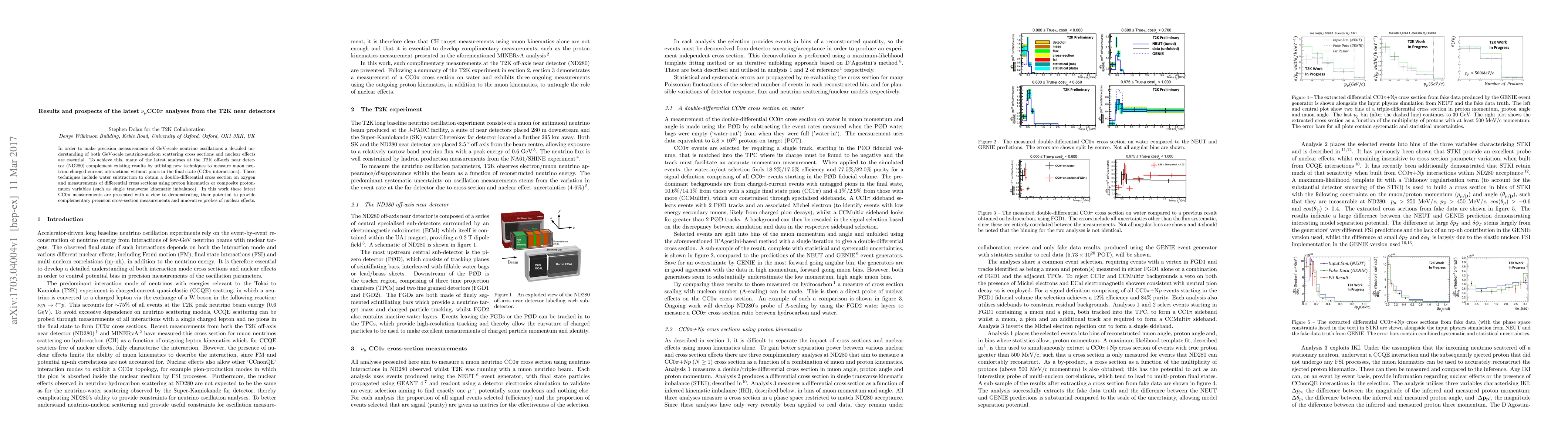 Thumbnail for Results and prospects of the latest $\nu_\mu$CC0$\pi$ analyses from the
  T2K near detectors