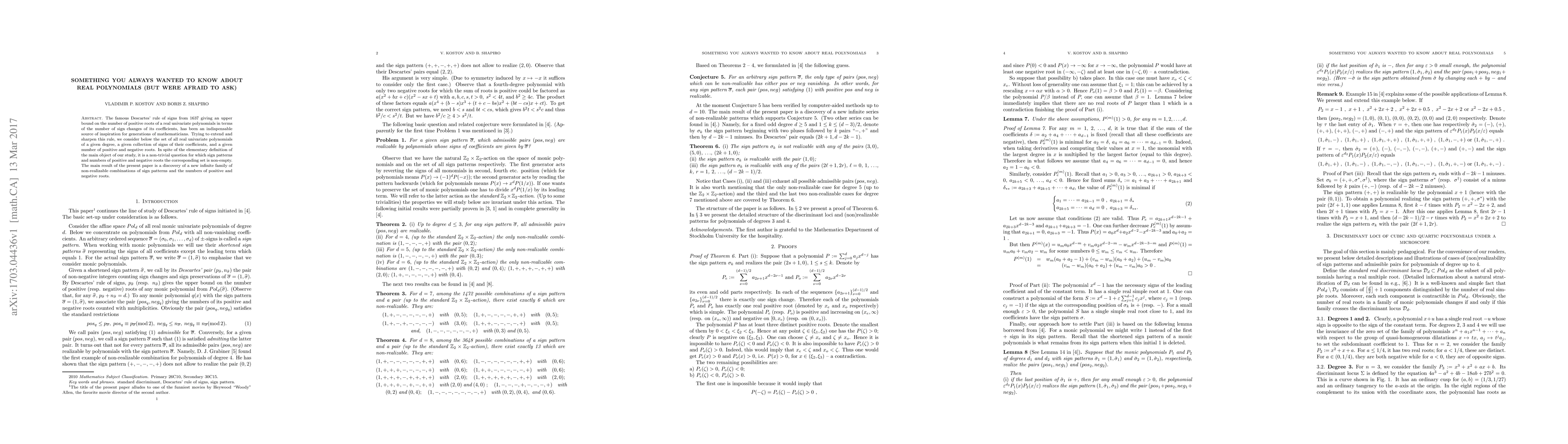 Thumbnail for Something You Always Wanted to Know About Real Polynomials (But Were
  Afraid to Ask)