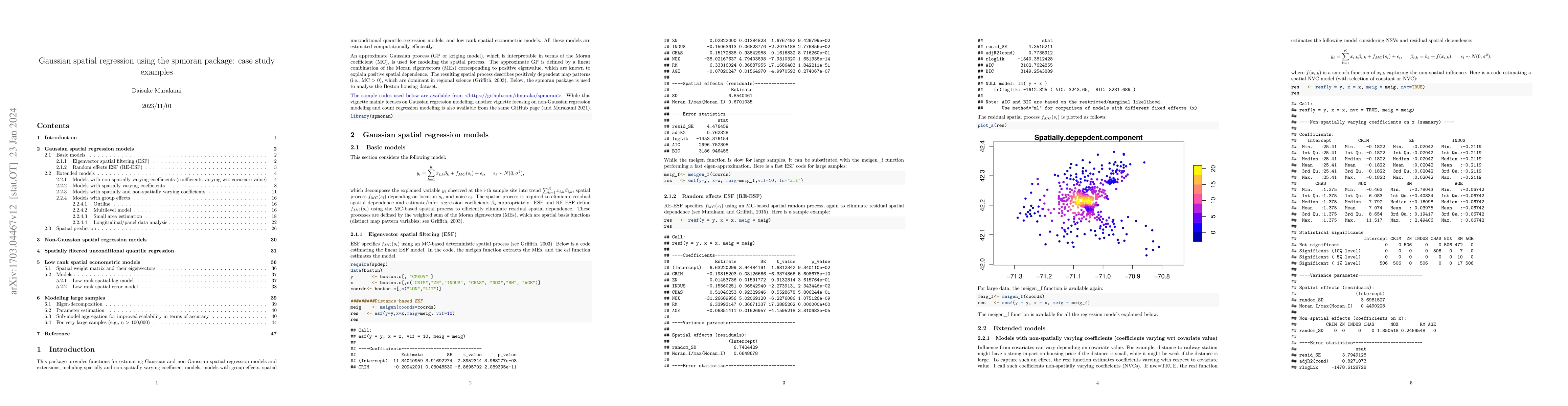 Thumbnail for Gaussian spatial regression using the spmoran package: case study
  examples