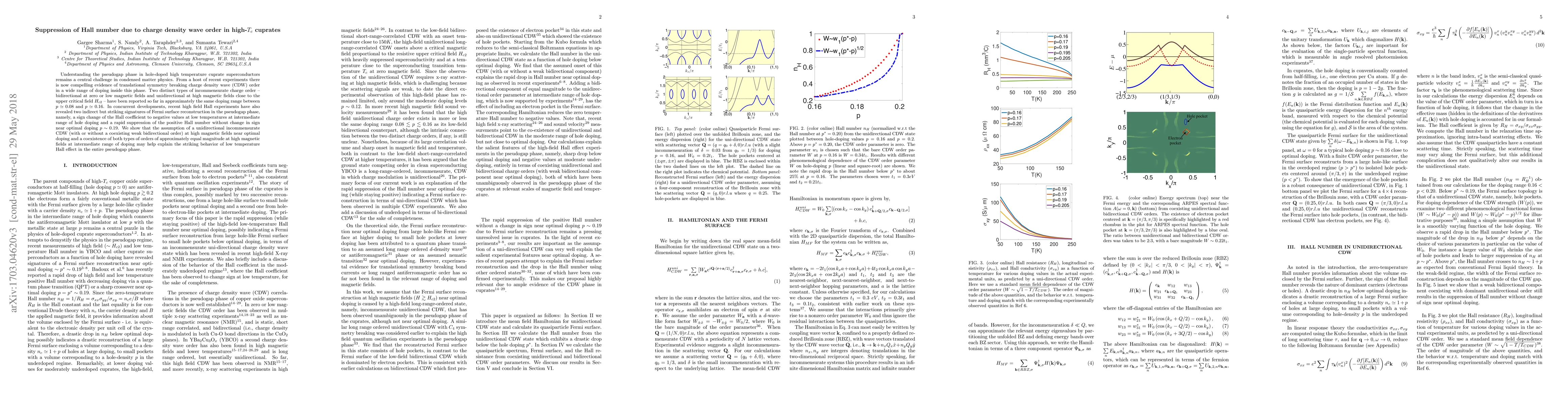 Thumbnail for Suppression of Hall number due to charge density wave order in
  high-$T_c$ cuprates