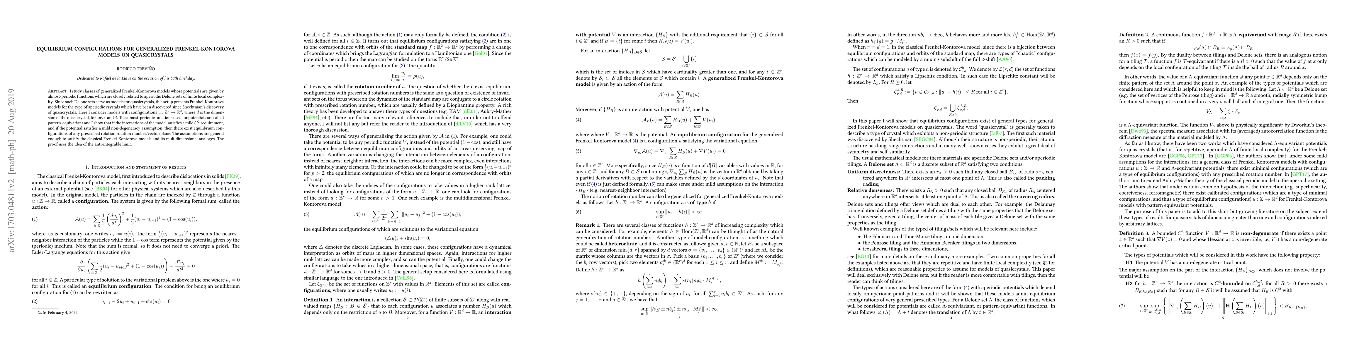Thumbnail for Equilibrium configurations for generalized Frenkel-Kontorova models on
  quasicrystals