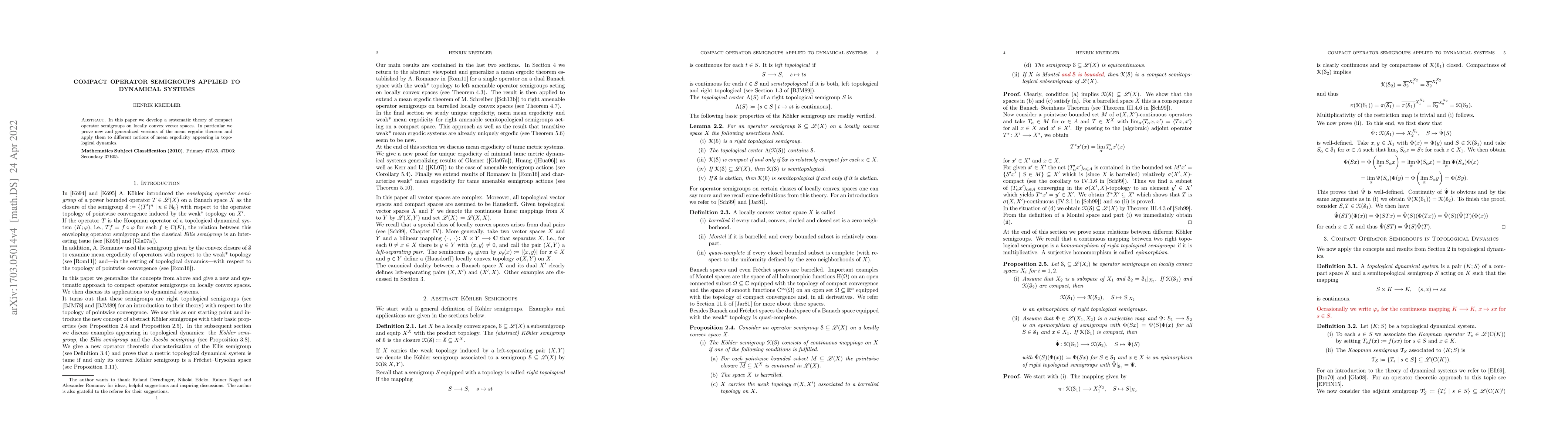 Thumbnail for Compact operator semigroups applied to dynamical systems