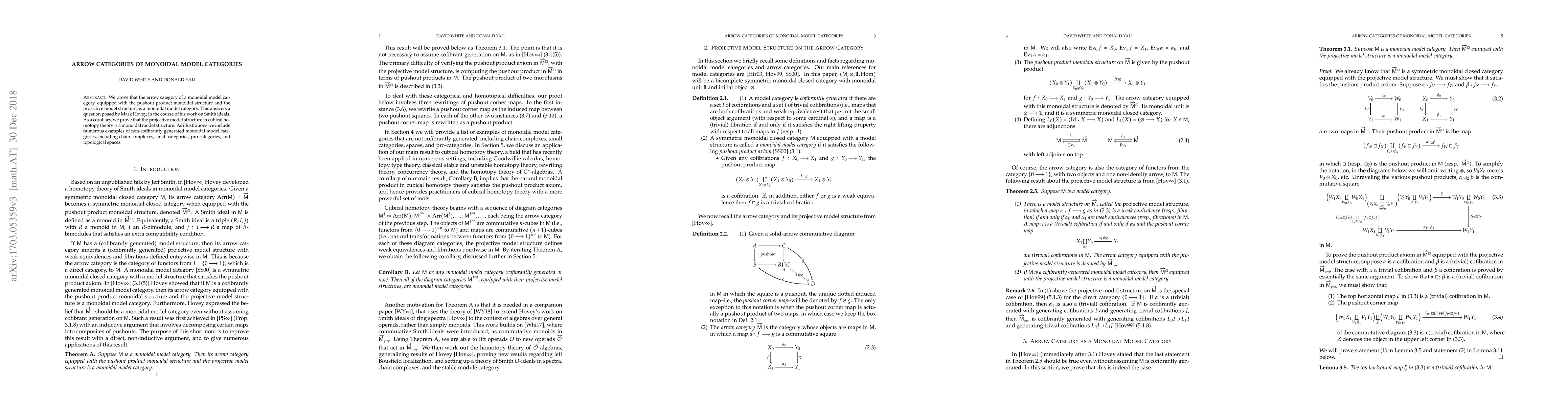 Thumbnail for Arrow Categories of Monoidal Model Categories