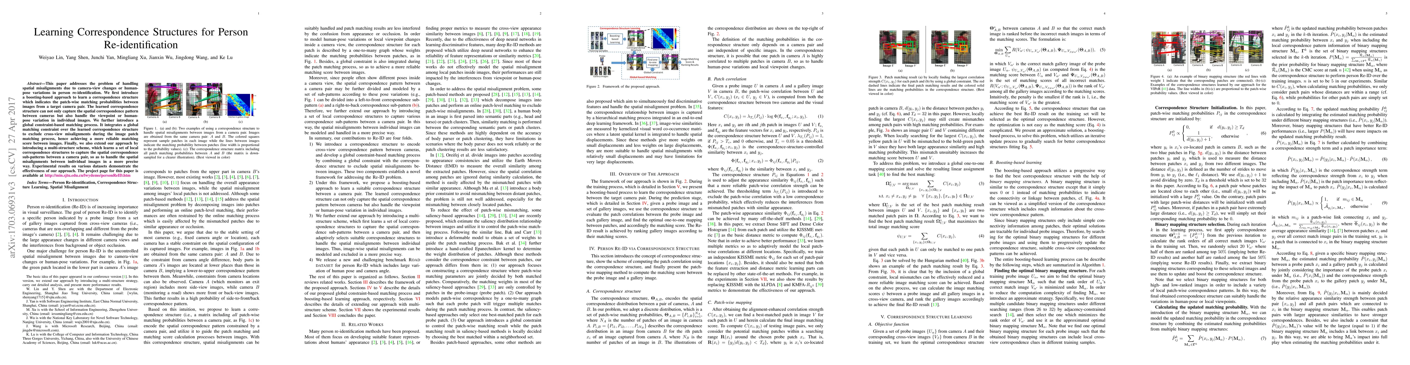 Thumbnail for Learning Correspondence Structures for Person Re-identification