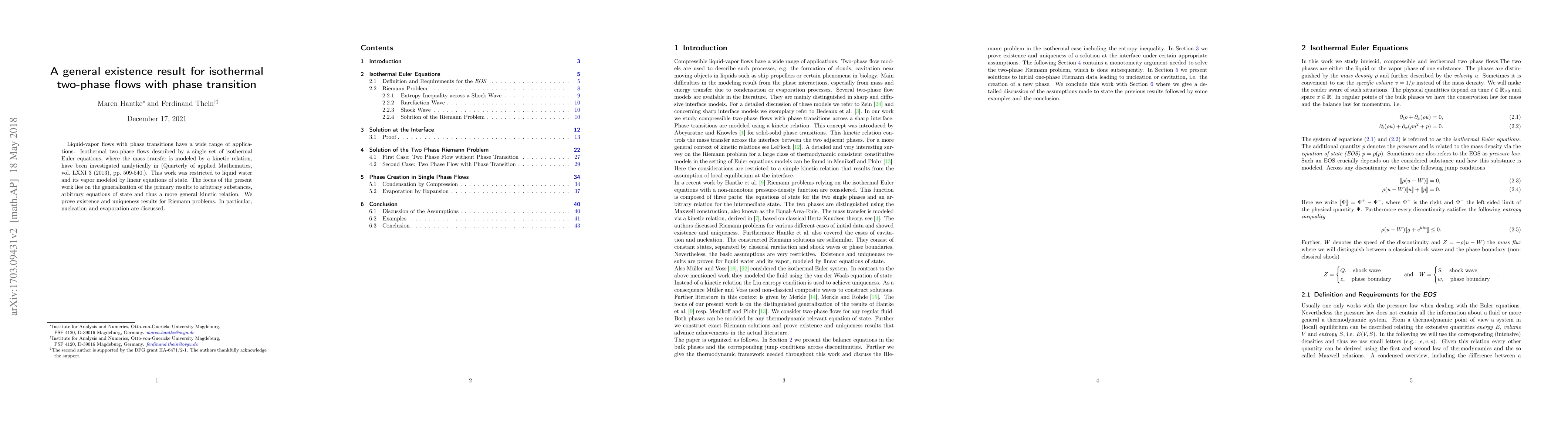 Thumbnail for A general existence result for isothermal two-phase flows with phase
  transition