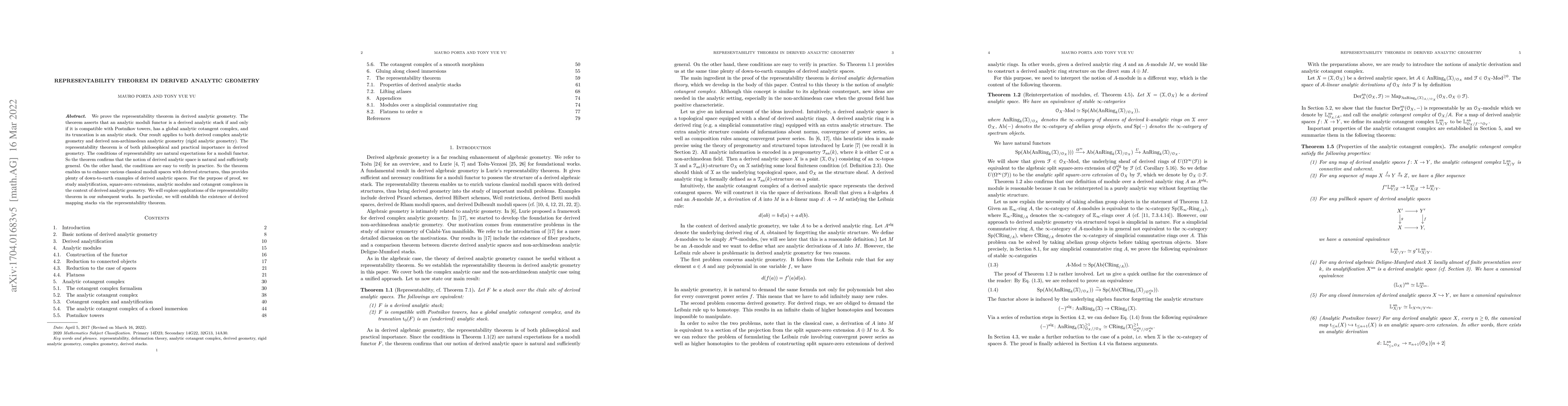 Thumbnail for Representability theorem in derived analytic geometry
