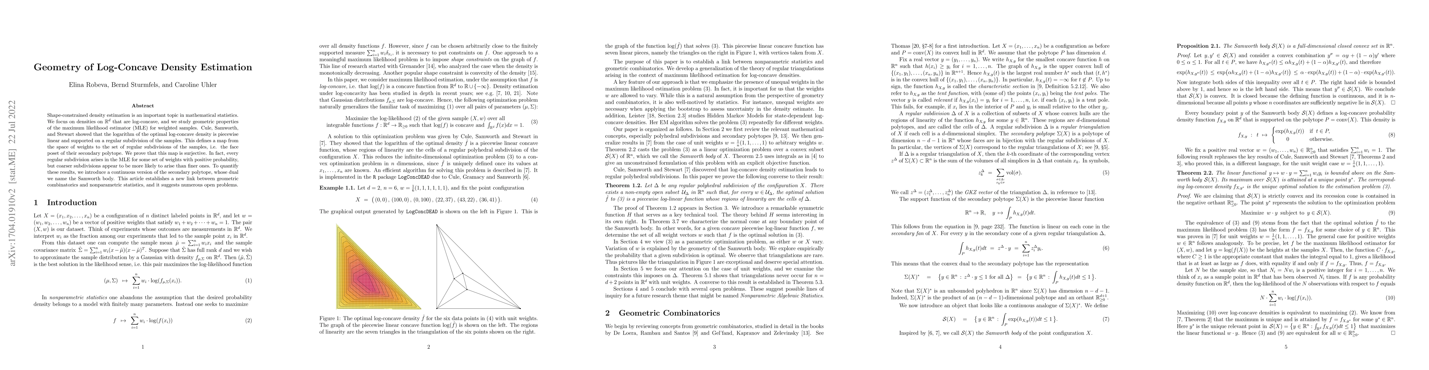 Thumbnail for Geometry of Log-Concave Density Estimation