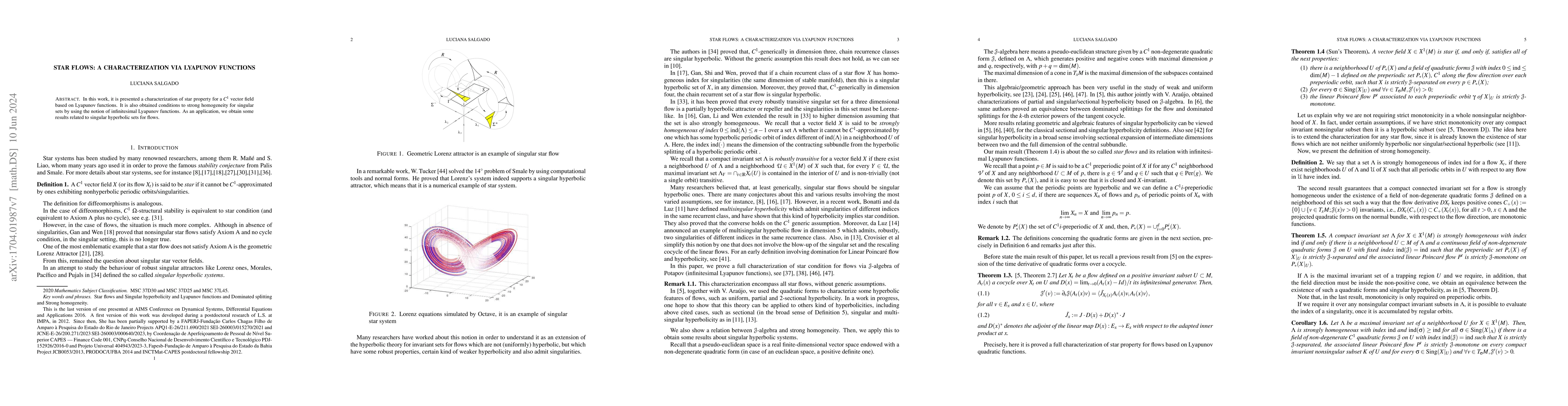 Thumbnail for Star flows: a characterization via Lyapunov functions