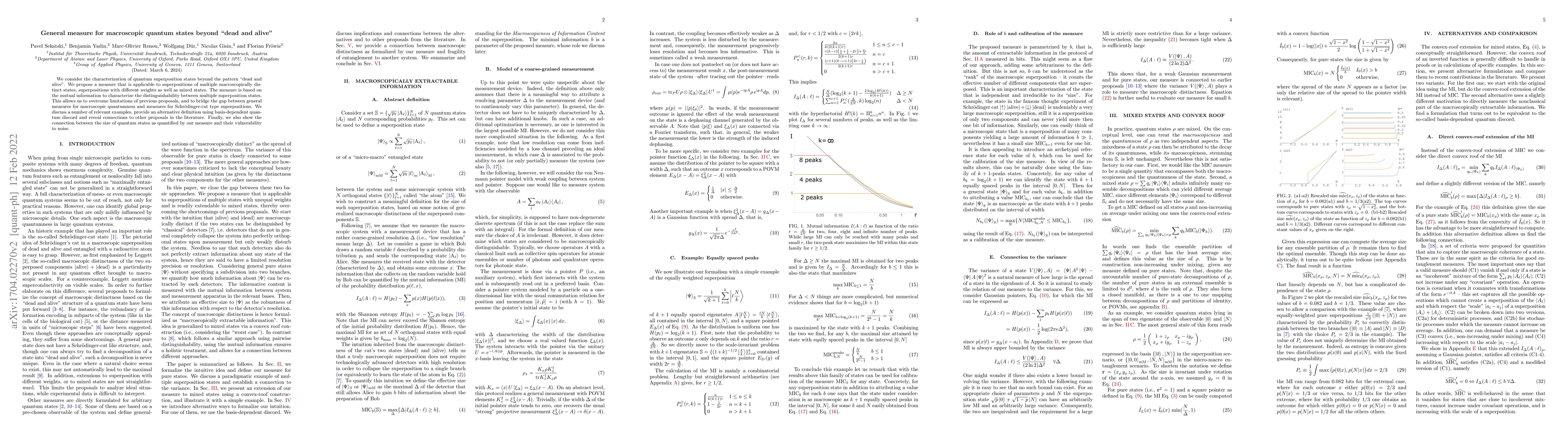 Thumbnail for General measure for macroscopic quantum states beyond "dead and alive"