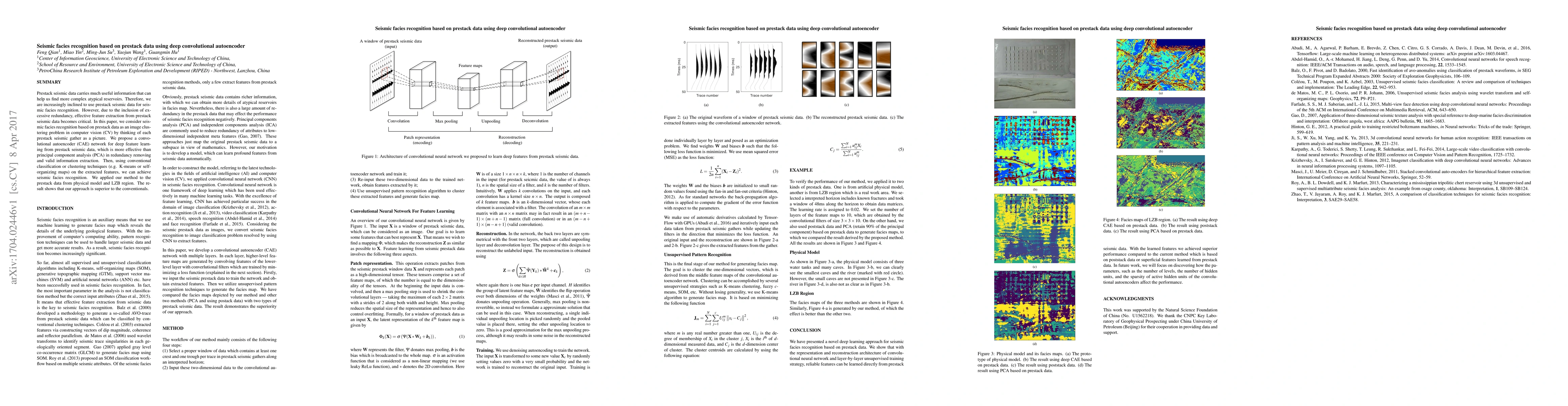 Thumbnail for Seismic facies recognition based on prestack data using deep
  convolutional autoencoder