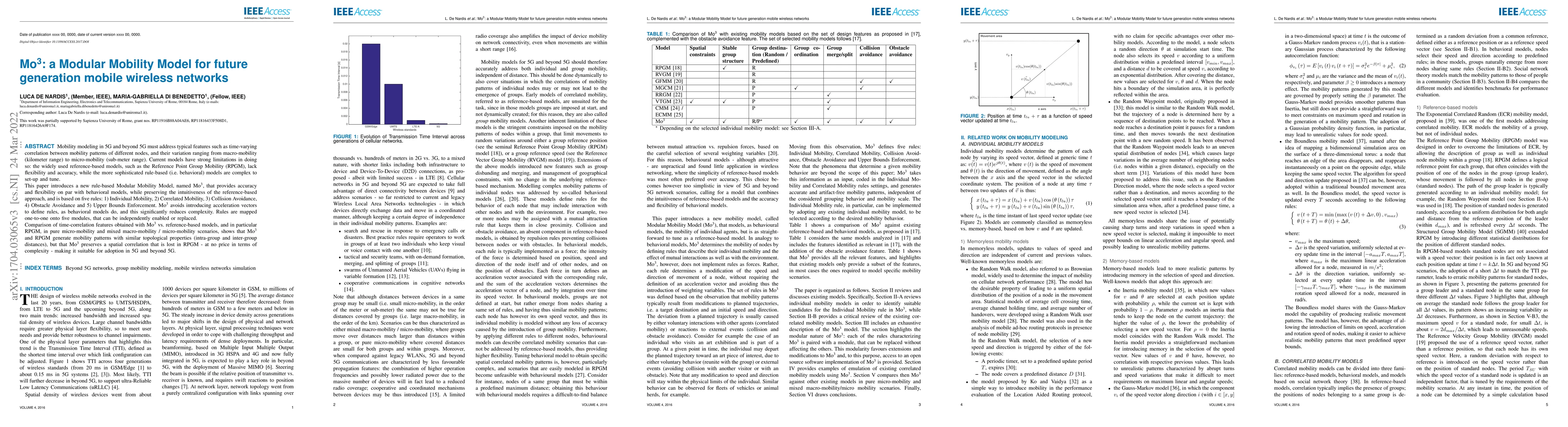 Thumbnail for Mo3: a Modular Mobility Model for future generation mobile wireless
  networks