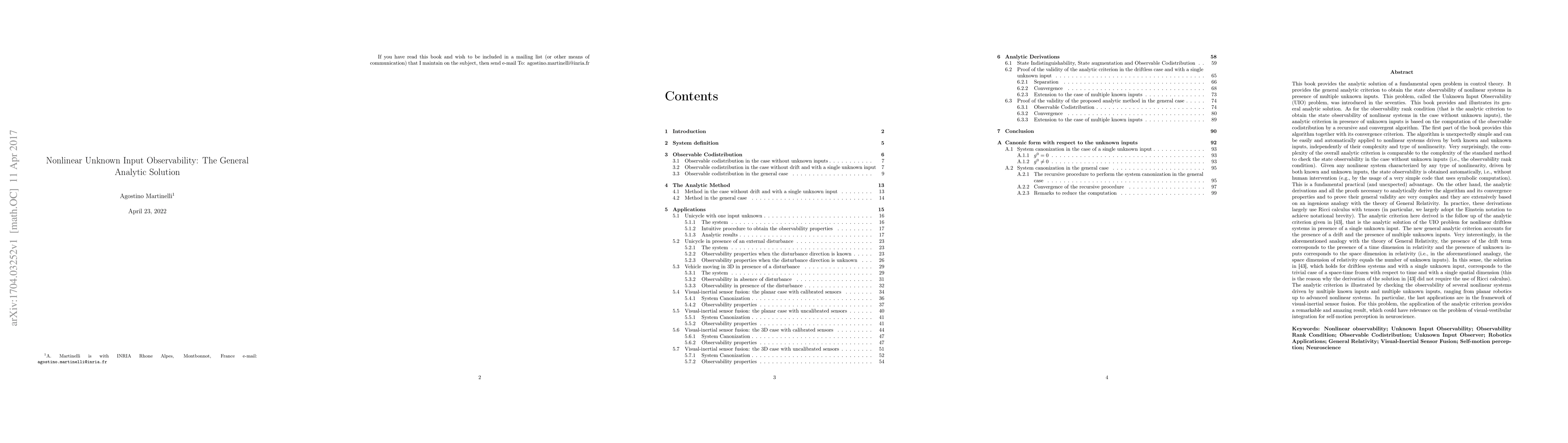 Thumbnail for Nonlinear Unknown Input Observability: The General Analytic Solution