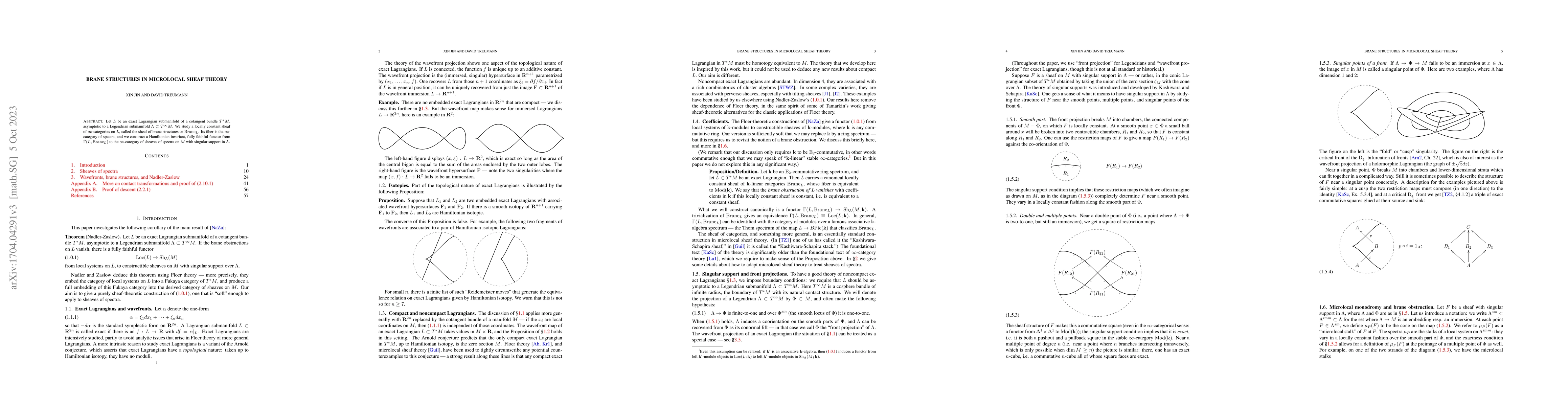Thumbnail for Brane structures in microlocal sheaf theory