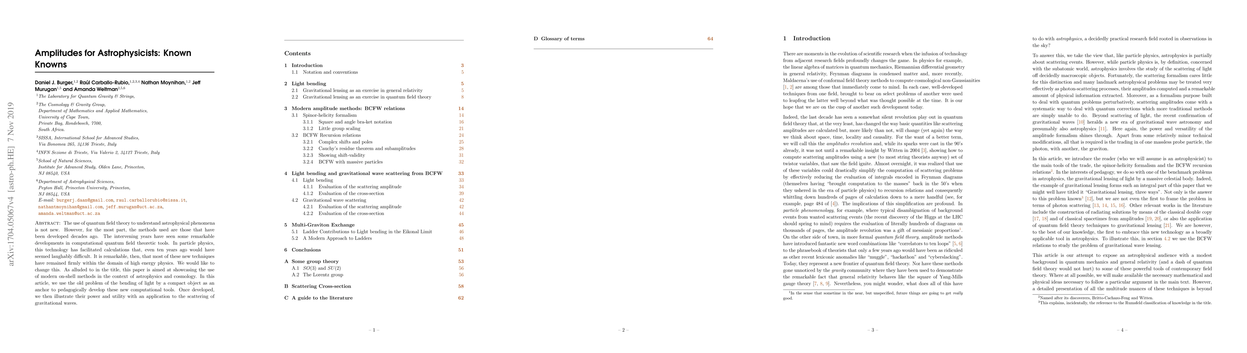 Thumbnail for Amplitudes for Astrophysicists: Known Knowns