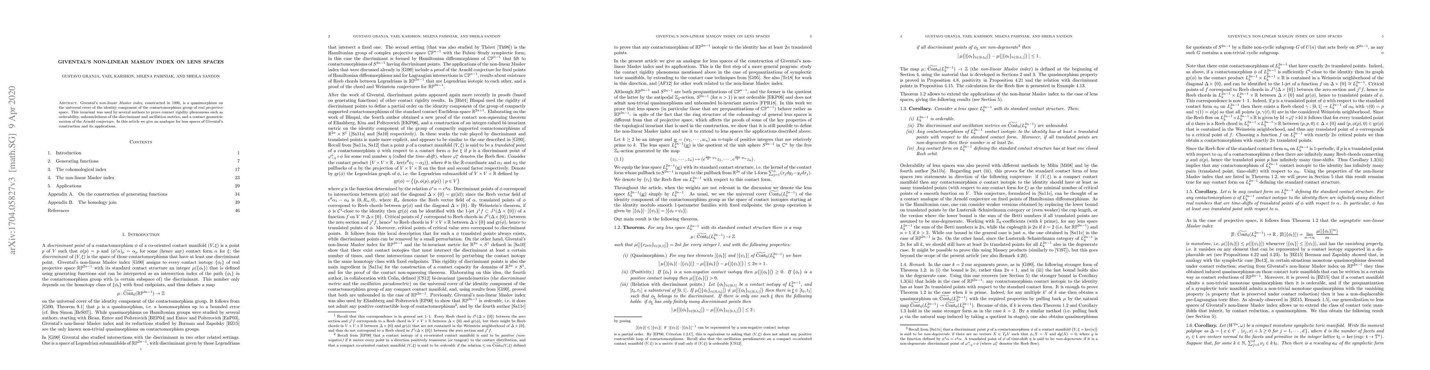 Thumbnail for Givental's non-linear Maslov index on lens spaces