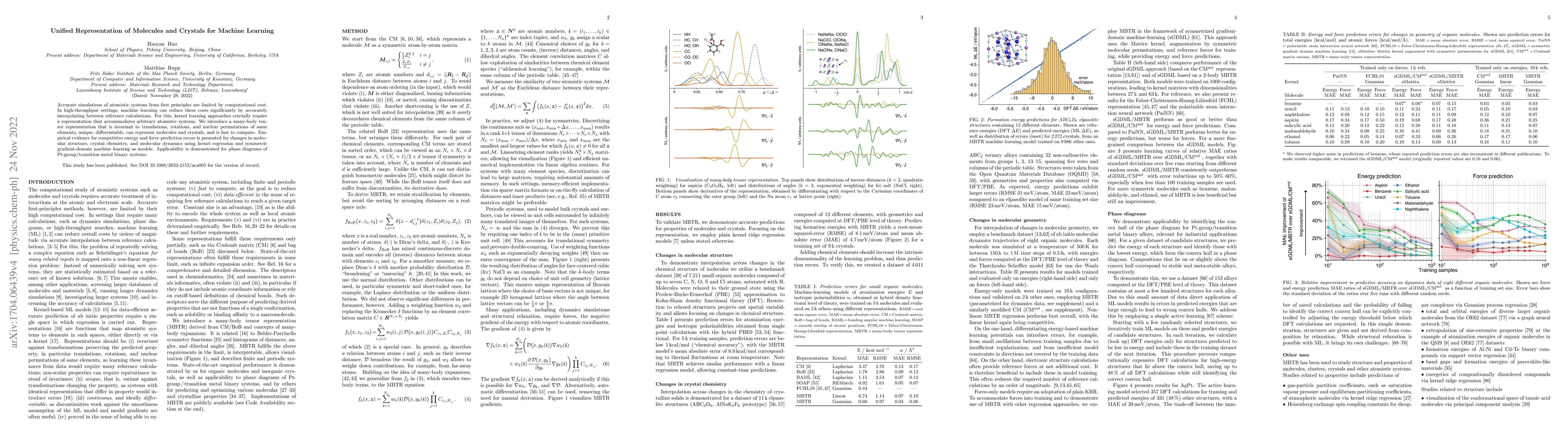 Thumbnail for Unified Representation of Molecules and Crystals for Machine Learning