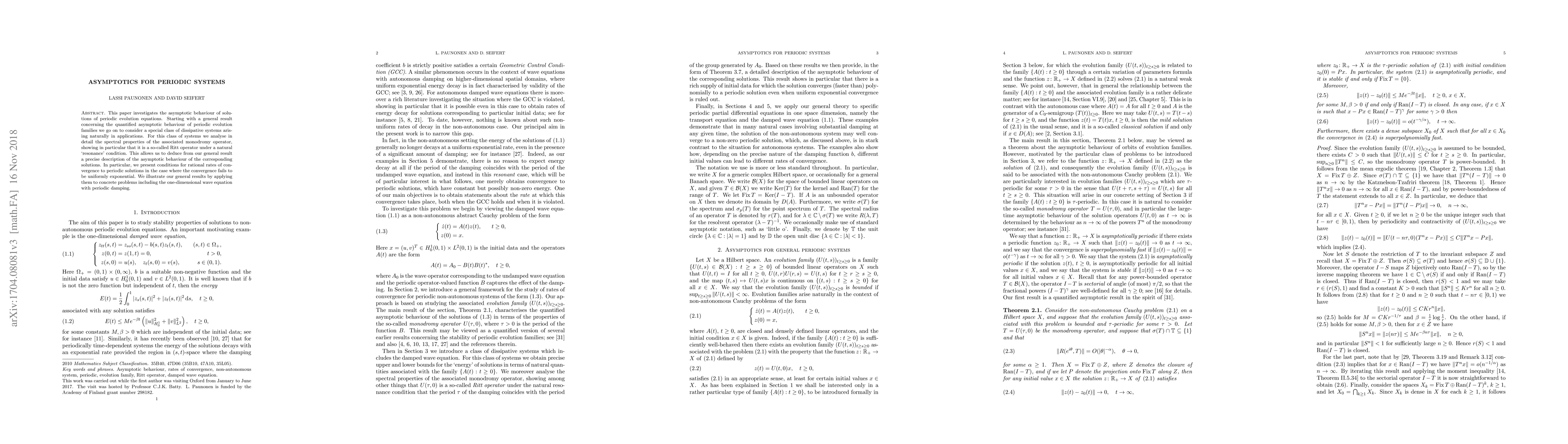 Thumbnail for Asymptotics for periodic systems