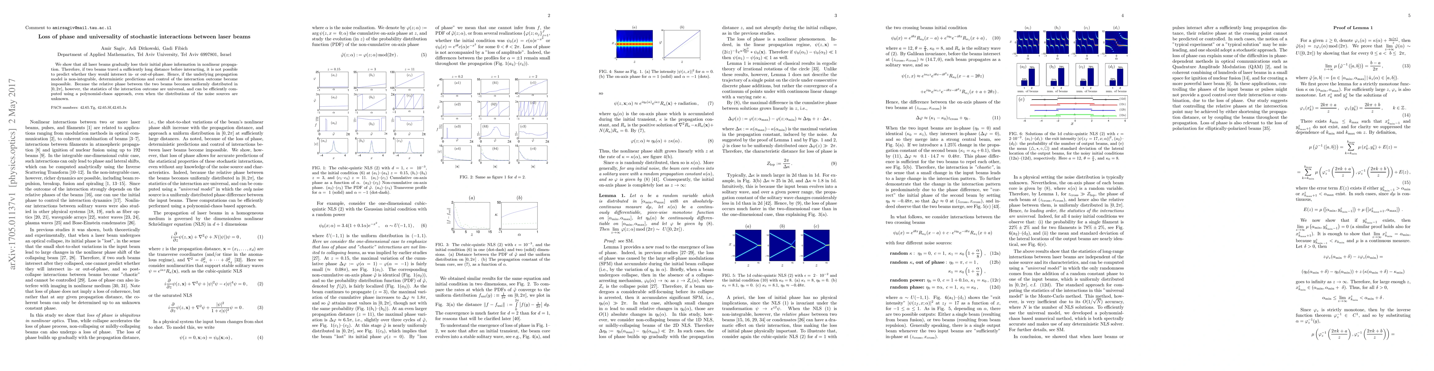 Thumbnail for Loss of phase and universality of stochastic interactions between laser
  beams