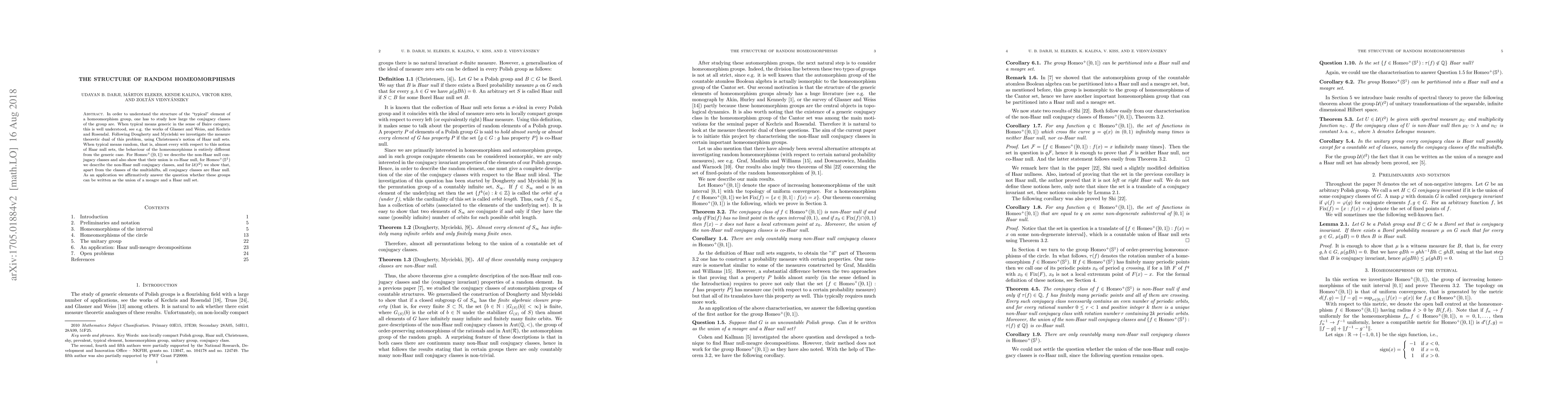 Thumbnail for The structure of random homeomorphisms