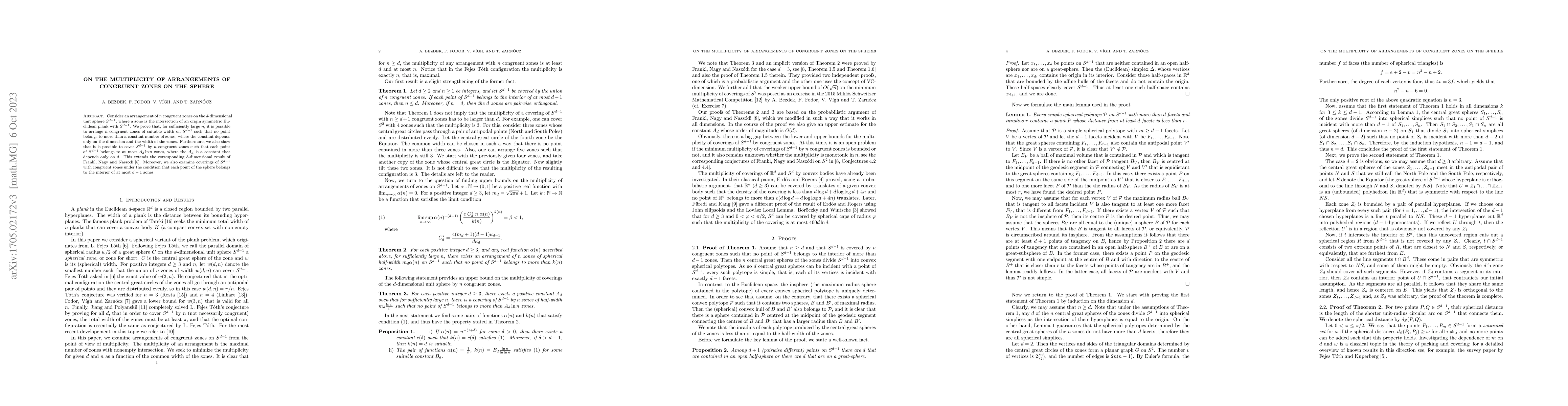 Thumbnail for On the multiplicity of arrangements of congruent zones on the sphere